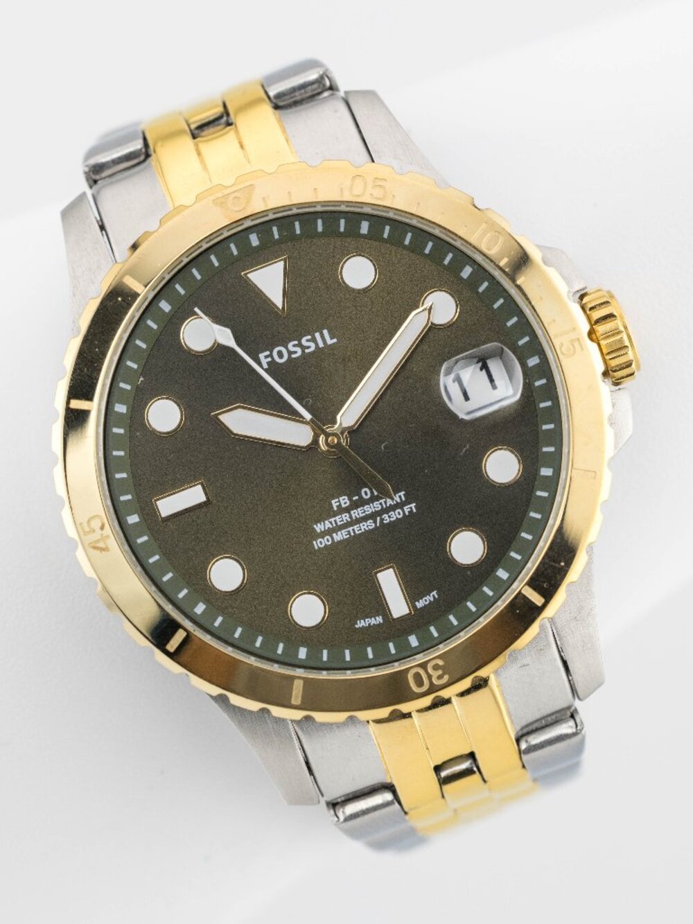 Fossil ES5117 FB-01 Green Dial Dive Quartz Analog Women's Watch New Battery